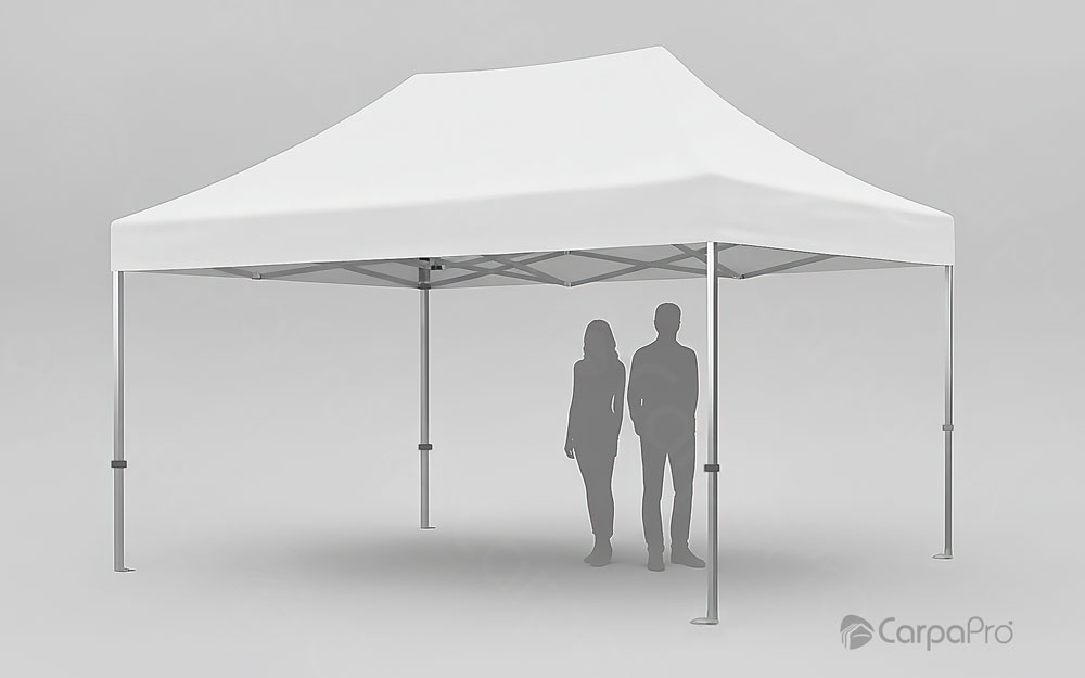 Carpa plegable 3×4,5: gran tamaño con solo 4 patas